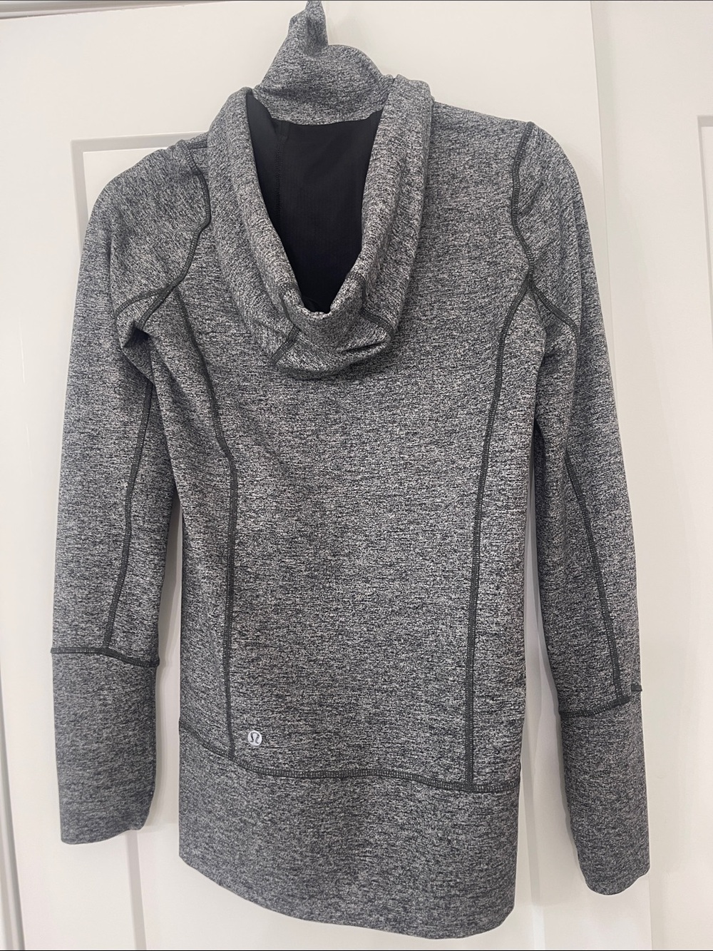 lululemon athletica Heather Gray Full-Zip Hoodie with Gold Zipper - Picture 2 of 3